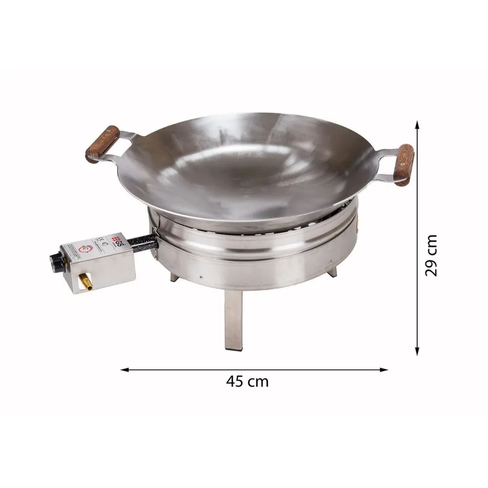Sale GrillSymbol Wokkisetti PRO-450 Ø 45 cm D-300 kaasupoltin säädinletkusetti