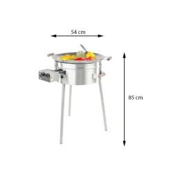 Best GrillSymbol Wokkisetti PRO-545 inox Ø54 cm kaasupoltin säädinletkusetti
