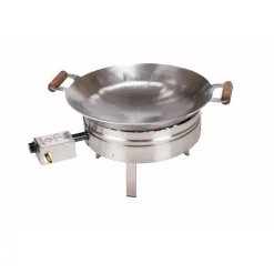 Online GrillSymbol Wokkisetti PRO-450-INOX Ø 45 cm D-300 kaasupoltin säädinletkusetti teräs