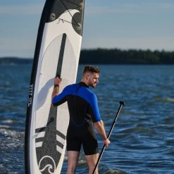 Deep Sea 2x SUP-lautasetti XXL ilmatäytteinen 330 cm 15 PSI musta/valkoinen